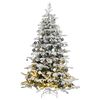 vidaXL Artificial Hinged Christmas Tree Green and white PVC, PE, Iron