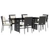 vidaXL Garden Dining Set Grey Poly Rattan Large Removable Covers