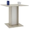 vidaXL Dining Table White and sonoma oak Engineered wood Medium Simple
