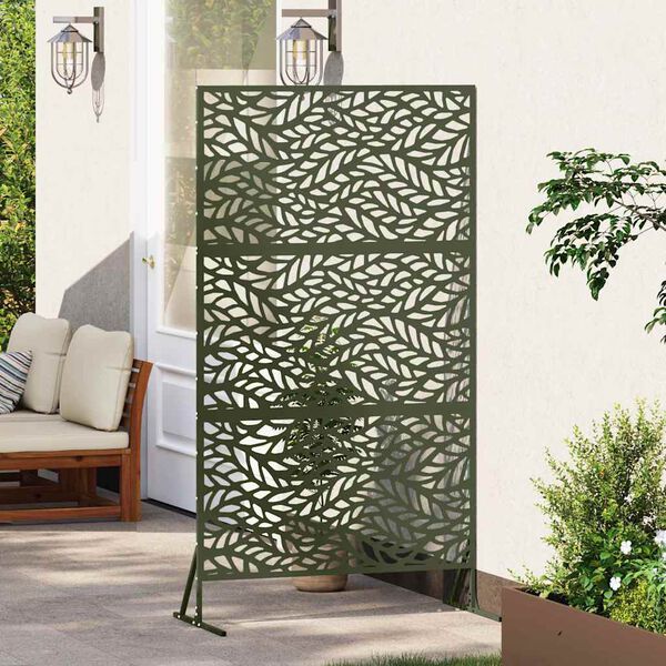 vidaXL Privacy Screen Olive Steel
