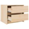 vidaXL Bedside Cabinet Set of 2 Natural Pine Solid Pine Wood
