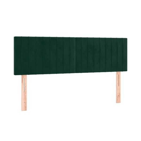 vidaXL Headboards 2 pcs Dark Green 28.3"x2"x30.7"/34.6" Velvet