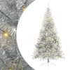 vidaXL Artificial Pre-lit Christmas Tree Silver 82.7" PET