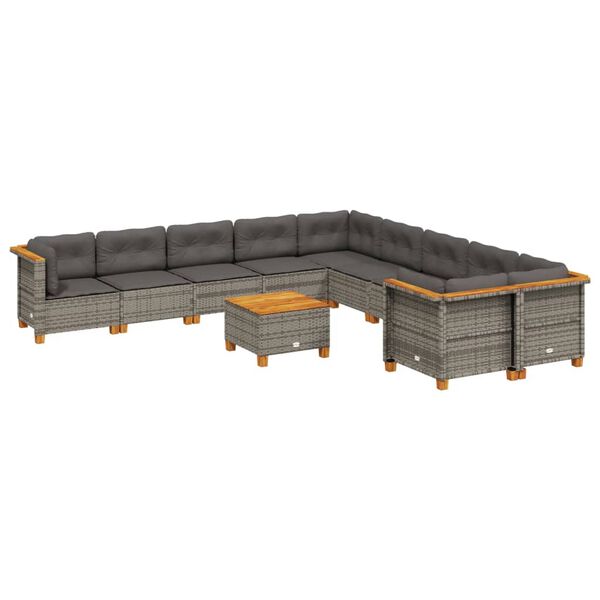 vidaXL Garden Sofa Set Grey