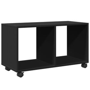 vidaXL Rolling cabinet Black Engineered Wood Medium Rolling Cabinet