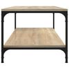 vidaXL Coffee Table Sonoma oak Engineered wood Medium Adjustable Feet