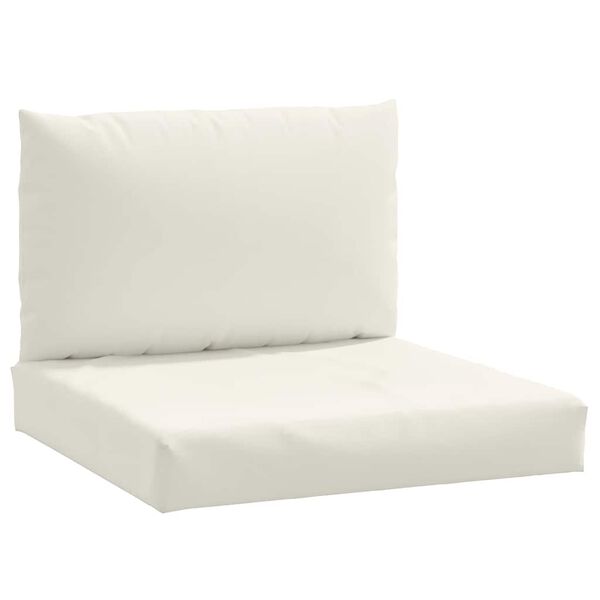 vidaXL Pallet Cushion Melange cream 100% polyester 23.6 in x 23.6 in