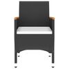 vidaXL Garden Dining Set Black, Cream White