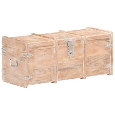 Three wooden chests with a more pale finish