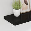 vidaXL Floating Wall Shelves 2 pcs Black 19.7"x9.1"x1.5" MDF