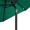 vidaXL Garden Parasol Green Fabric (100% polyester), Steel Large