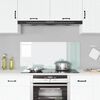 vidaXL Kitchen Backsplash White 43.31 x 19.69 x 0.24 in Tempered Glass