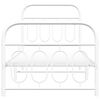 vidaXL Bed Frame White Steel Single Bed Modern Bed Frame Rectangular