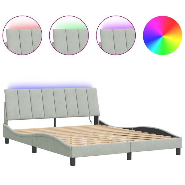 vidaXL Bed Frame Light Grey
