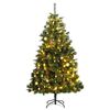 vidaXL Artificial Hinged Christmas Tree 300 LEDs & Ball Set 70.9"