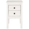 vidaXL Bedside Cabinet White Solid pine wood Medium Bedside Cabinet