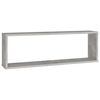 vidaXL Wall Shelf Set of 2 Concrete Gray Engineered Wood Medium