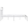 vidaXL Bed Frame White Powder-Coated Steel Double Bed Frame