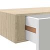 vidaXL Wall Drawer Shelves 2 pcs Oak and White 60x23,5x3.9 " MDF