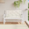 vidaXL Garden Bench Cushion Melange cream 100% polyester 47.2x19.7x2.8 in