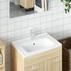 vidaXL Bathroom Sink White 28.0x18.9x7.7" Rectangular Ceramic
