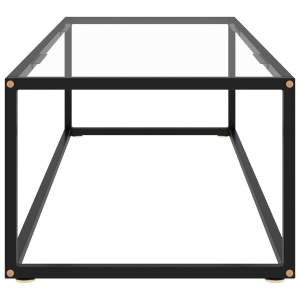 vidaXL Coffee Table Black and transparent