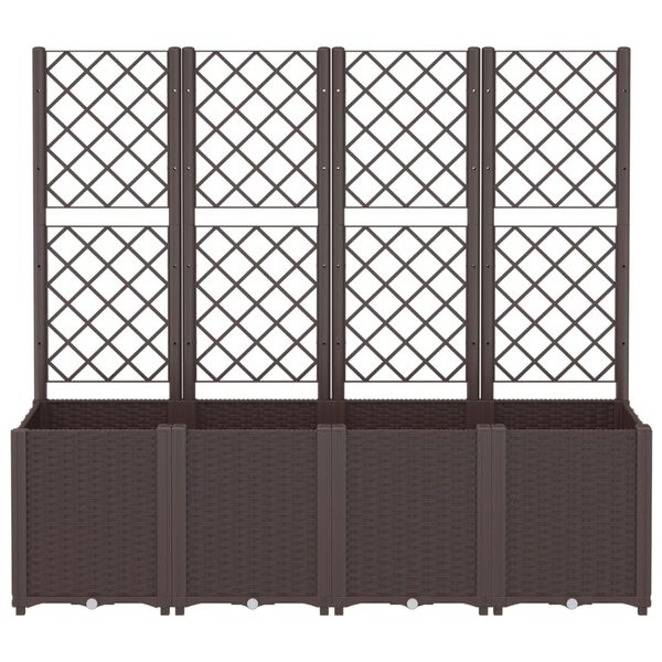 vidaXL Garden Planter Brown Polypropylene Large Modular