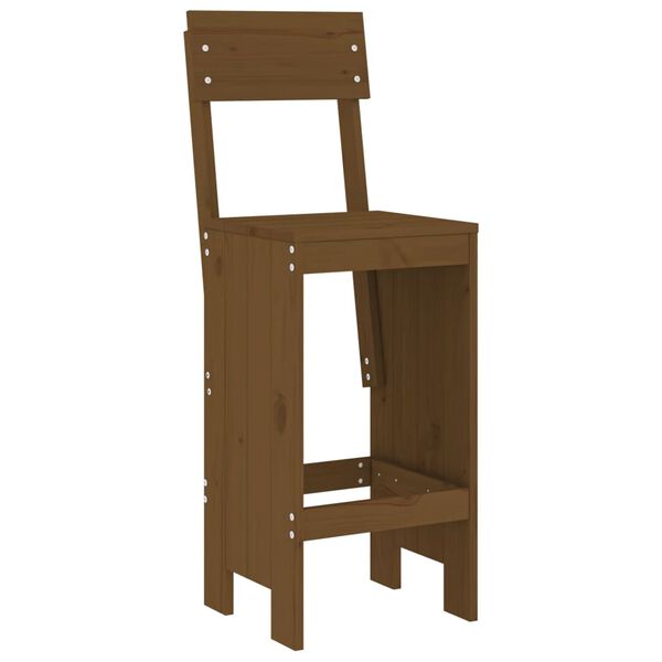 vidaXL Garden Bar Set Honey Brown Solid Pine Wood Large Footrest