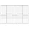 vidaXL Gabion Wall with Covers Galvanized Steel 118.1"x11.8"x78.7"