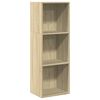 vidaXL Bookcase Sonoma Oak Engineered Wood Medium Bookcase Rectangular
