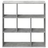 vidaXL Room Divider Bookcase Concrete Grey Engineered Wood Medium