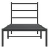 vidaXL Bed Frame Black Steel Twin Bed Frame Rectangular Modern
