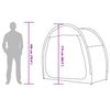 vidaXL Bike Storage Tent with Roof Grey and Orange 210 x 90 x 174 cm