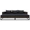 vidaXL Garden Sofa Grey Poly Rattan Large Modular Outdoor Sofa