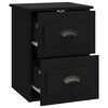 vidaXL Wall-mounted Bedside Cabinet Black Engineered wood