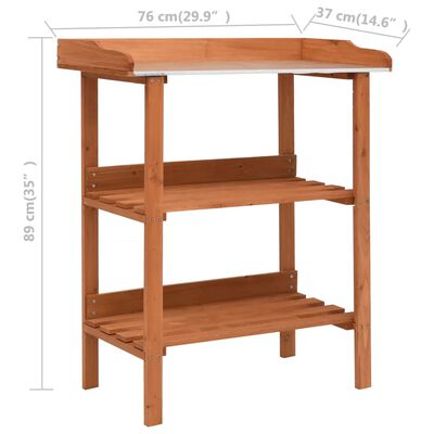 vidaXL Plant Stand 29.9"x14.6"x35" Firwood