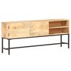 vidaXL Sideboard Natural Wood Solid Mango Wood, Powder-Coated Steel Large