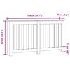 vidaXL Radiator Cover Sonoma Oak 58.7x7.9x32.3" Engineered Wood