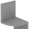 vidaXL Wall Corner Shelf Grey Engineered wood 7.5x7.5x48.4 in