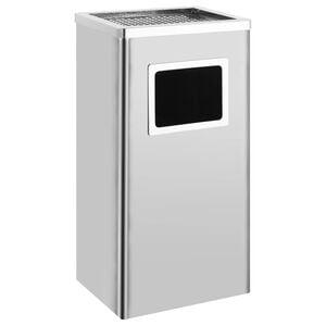 vidaXL Ashtray Dustbin Hotel 11.9 gal Stainless Steel