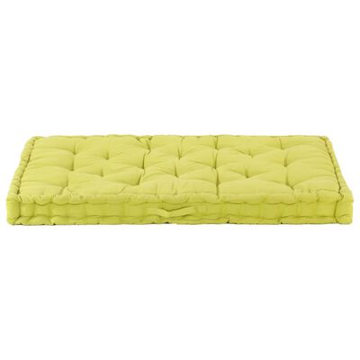 vidaXL Pallet Floor Cushion Cotton 47.2"x15.7"x2.8" Green