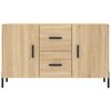 vidaXL Sideboard Sonoma oak Engineered wood, metal 39.4x14.2x23.6 in