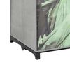 vidaXL Wardrobe Grey, Multicolor Polyester, Iron Medium Collapsible