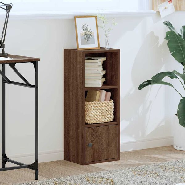 vidaXL Bookcase Brown Oak Engineered Wood Standard Bookcase