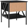 vidaXL Bedside Table Black Engineered wood 15.7 in x 16.5 in x 17.7 in