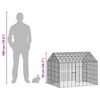 vidaXL Rabbit Cage Silver 400 x 78 x 78 cm Galvanised Steel