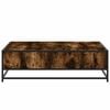 vidaXL Coffee Table Smoked oak and black Engineered wood and metal