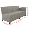 vidaXL Outdoor Furniture Set Grey, Cream White