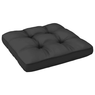 vidaXL Patio 2-Seater Sofa with Cushions Gray Solid Pinewood