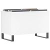 vidaXL Record Cabinet White Engineered wood Medium Vinyl Storage Cabinet